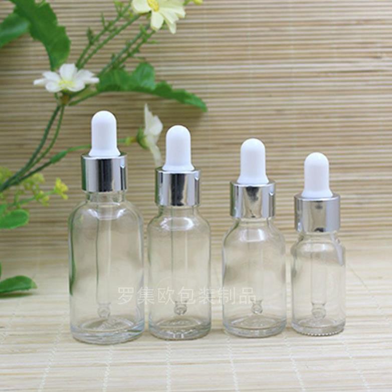 Lọ Chiết Serum ❤ GIÁ TẬN GỐC ❤ Lọ đựng tinh dầu 15ml, 20ml Dày bóp giọt Khoen Bạc chiết serum, phụ kiện du lịch