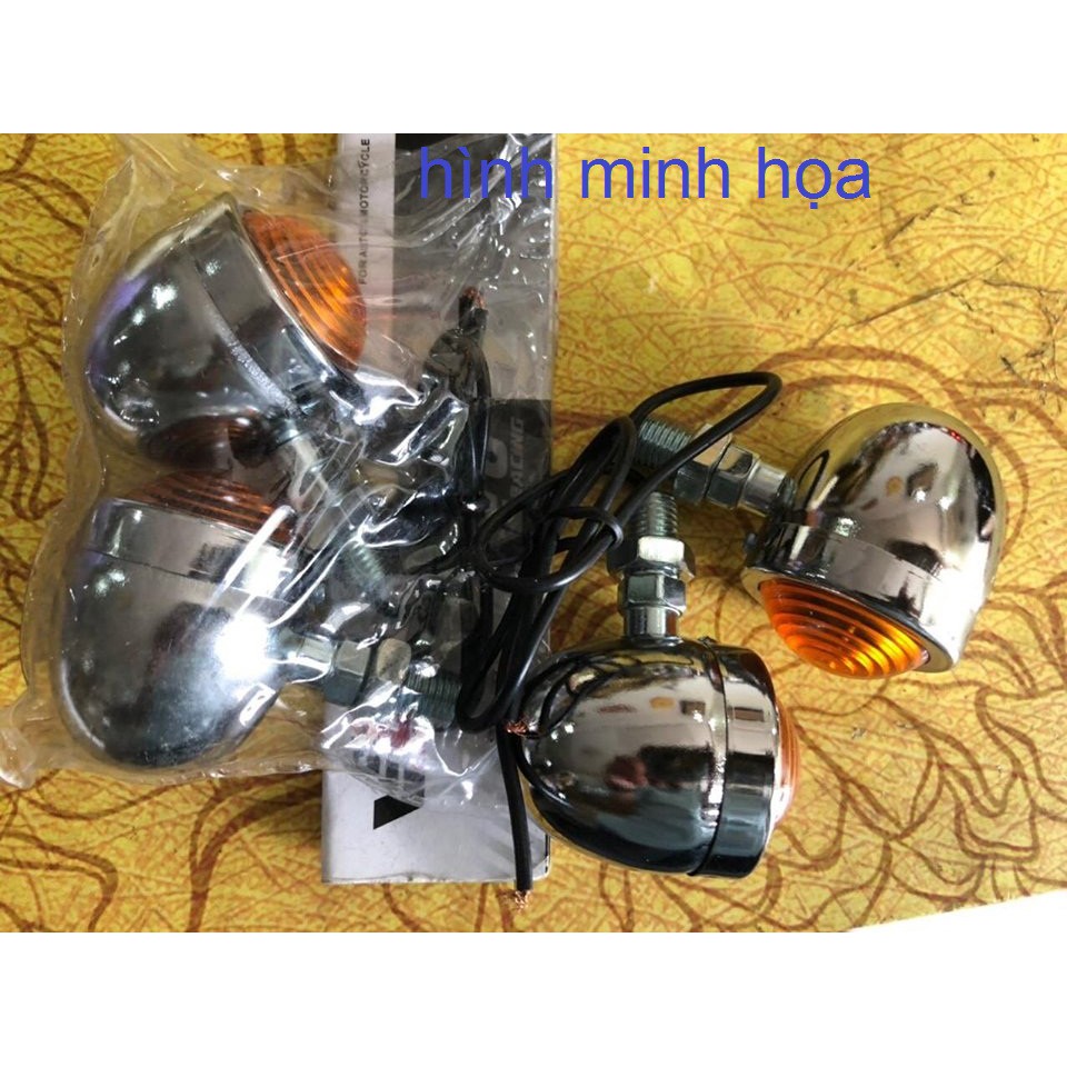 1 tai xinhan hột vịt nhỏ xi sáng cho anh em độ chế xe 67-cub-moto..