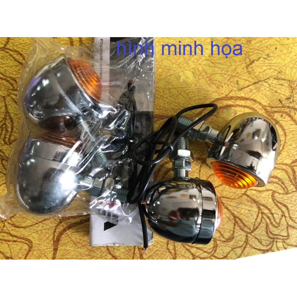 tai xinhan hột vịt nhỏ cho anh em độ chế xe 67-cub-moto..xi sáng -(1 cái)