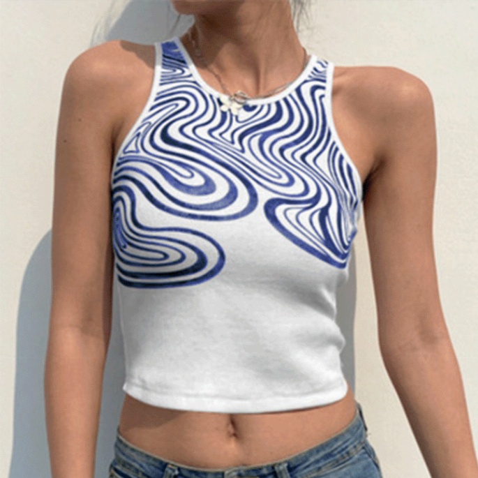 Áo vest Không Tay Gợn Sóng Sexy