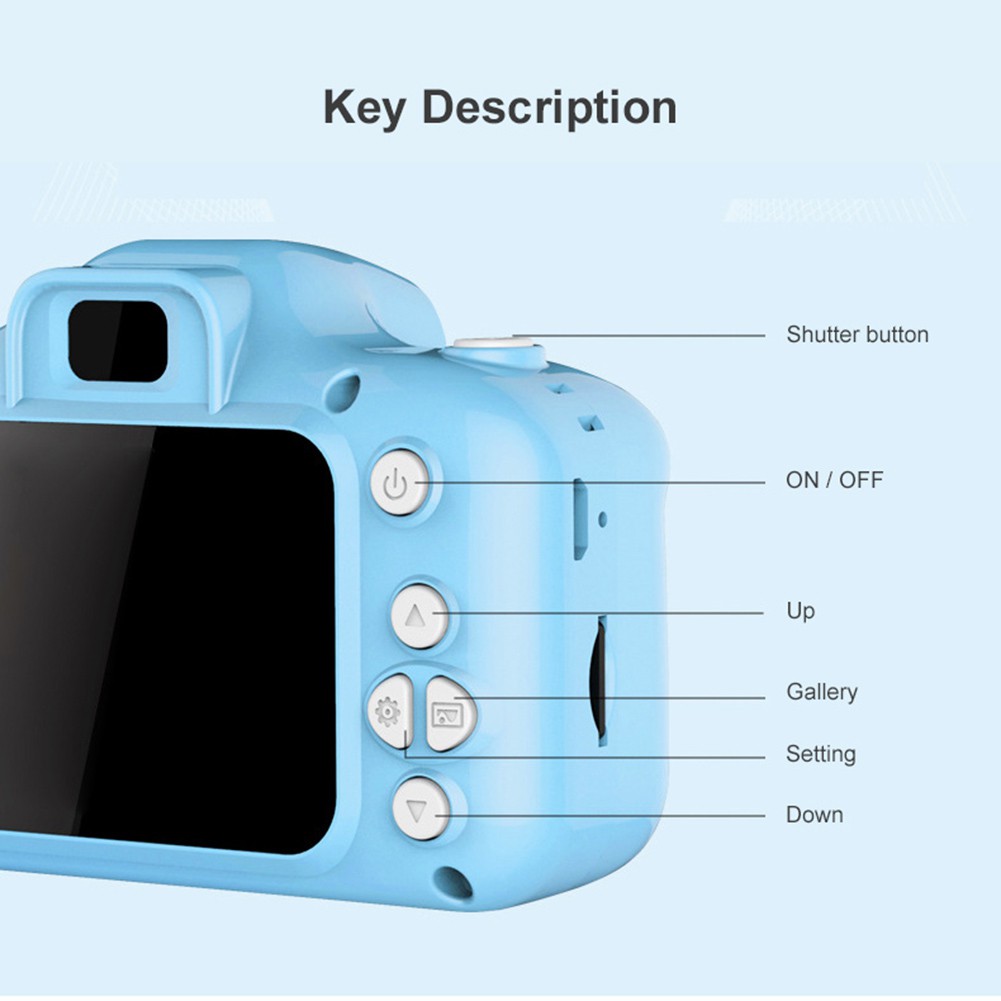 Máy quay video kỹ thuật số mini 5.08 cm HD 1080P 8MP đồ chơi cho trẻ em