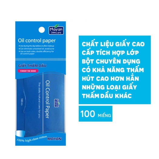 Giấy Thấm Dầu Mayan skincare loại bỏ dầu và bụi, đủ loại 70/100/200 PCS