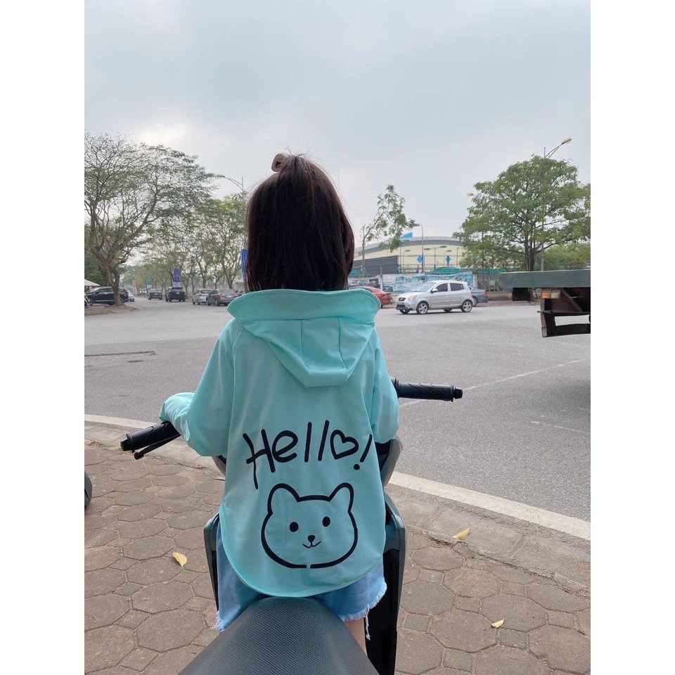 Áo nắng in hình mèo cho bé siêu đẹp, chống nắng hiệu quả