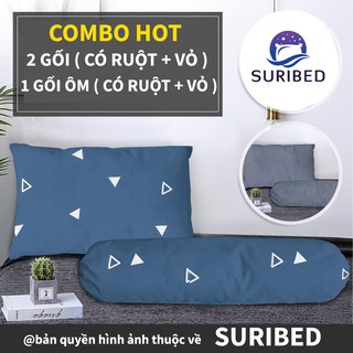 Combo 2 gối 1 gối ôm giao mẫu ngẫu nhiên cùng màu suribed03
