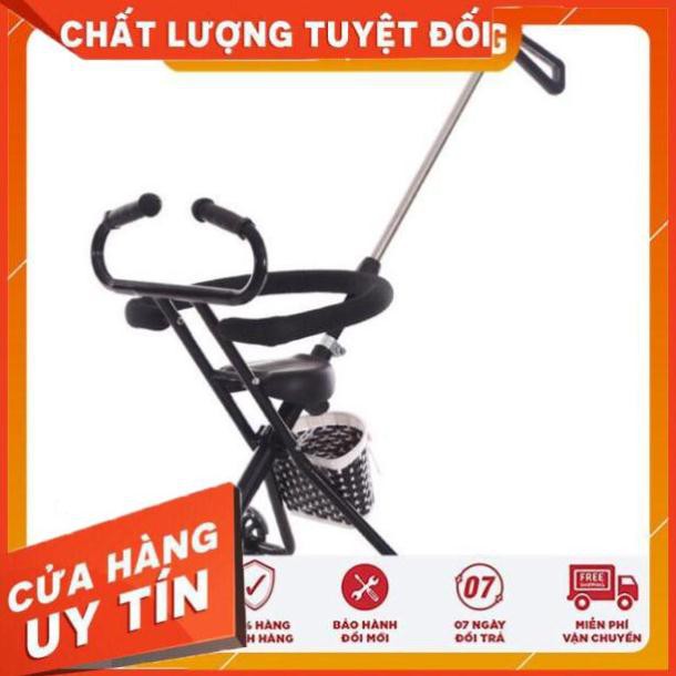 Xe đẩy 5 bánh  tay cong gấp gọn cho bé