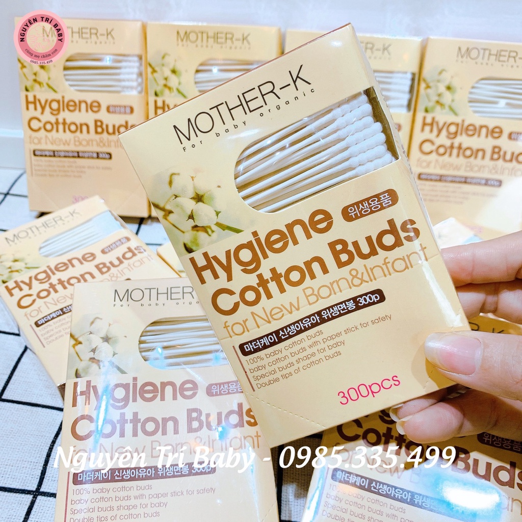 Tăm bông sơ sinh Mother-K Hàn Quốc  - Tăm bông cho bé Mother K cao cấp