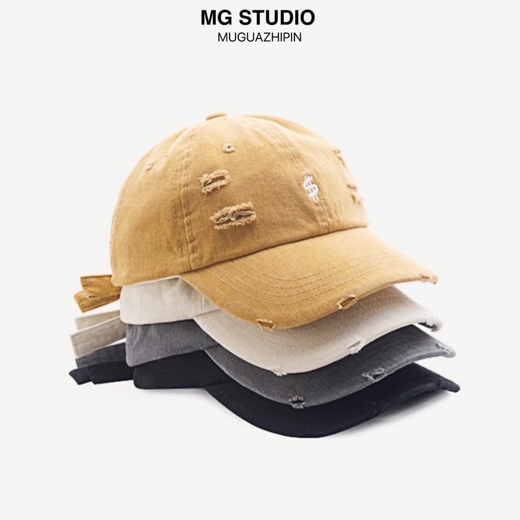 Mũ Bóng Chày Mg Studio Thêu Họa Tiết Ký Tự Đô La Độc Đáo