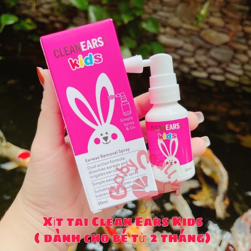 Xịt ráy tai cho bé cleanears Kids 30ml úc