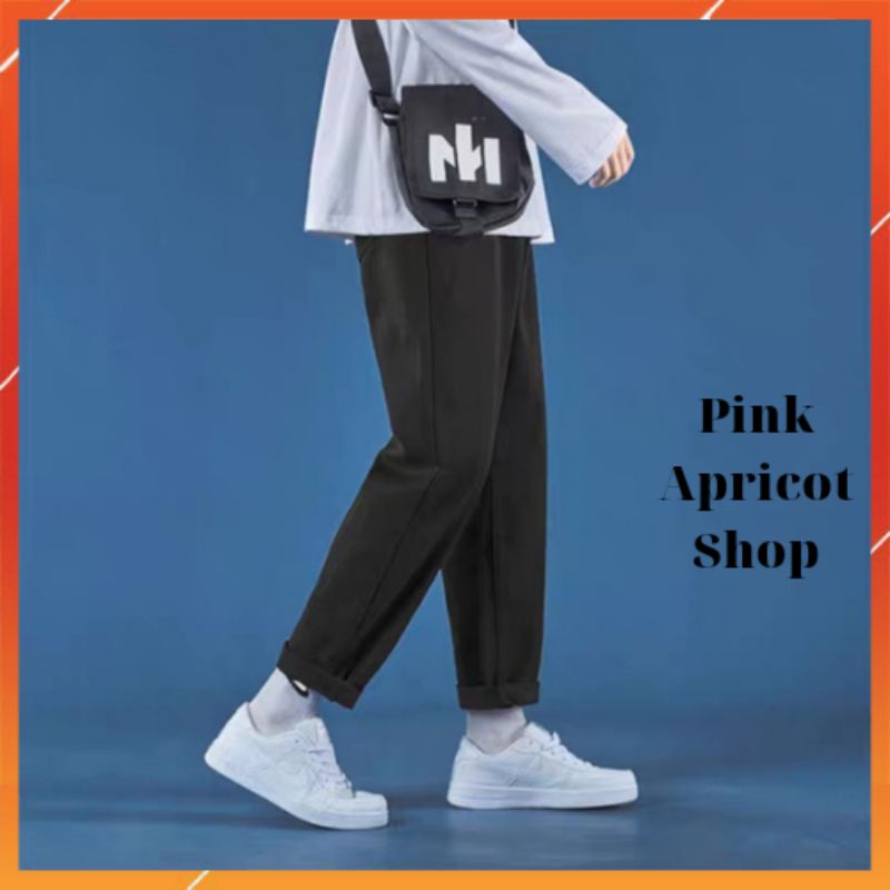 Quần jean bò baggy nam dáng Unisex phong cách Hàn Quốc Pink Apricot Shop