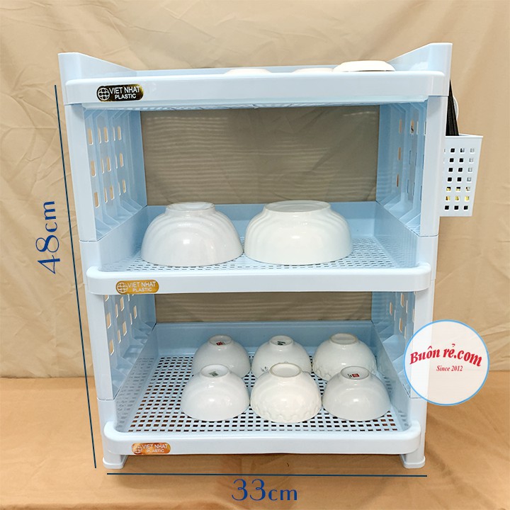 Kệ úp chén bát 3 tầng Việt Nhật (MS:5528), Kệ để đồ nhà bếp tiện dụng, hữu ích -Buôn rẻ 01359