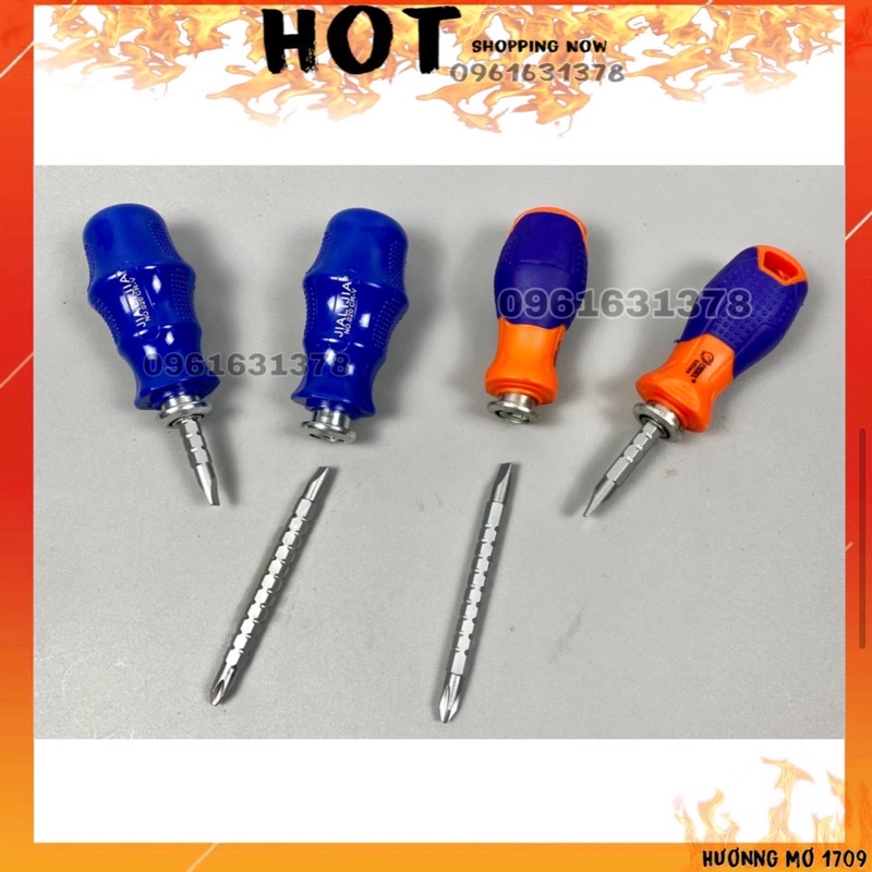 Tô Vít Nấc Lùn 2 Đầu Có Nam Châm, Tô Vít Đa Năng 2 Đầu Điều Chỉnh Độ Dài