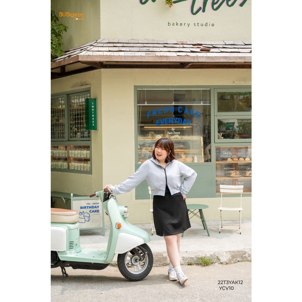 Áo khoác thun có mũ khóa 2 đầu BIGSIZE  - 22T3YAK12 -