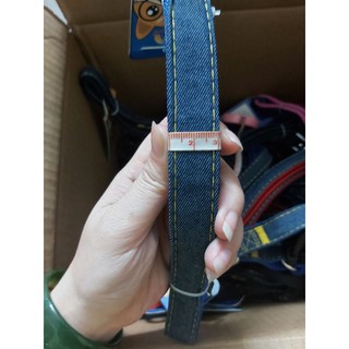 Dây dắt chó vải jean KÈM YẾM