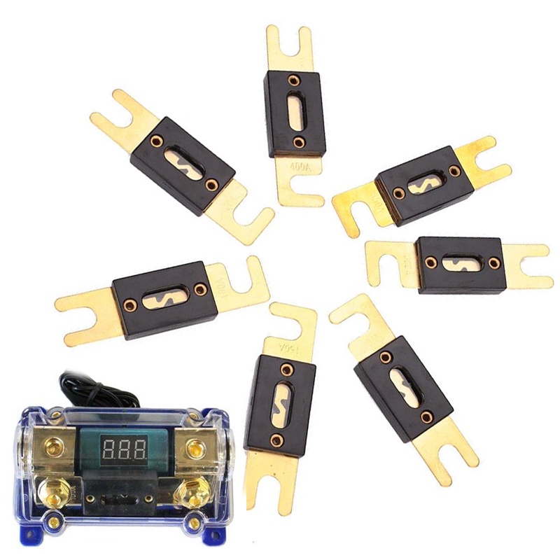 Car Metal Fuse Audio Gold-Plated Fuse 80A 100A 150A 200A 300A 350A 400A