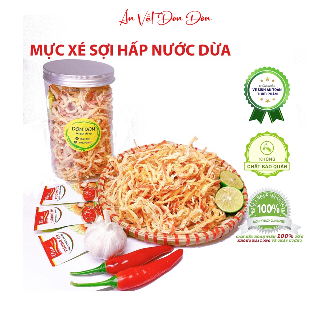 MỰC XÉ SỢI HẤP NƯỚC DỪA 300Gram (FREESHIP)