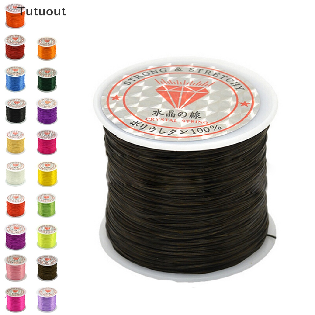 Cuộn dây cước co giãn dài 50m kích thước 0.5mm dùng để làm đồ trang sức