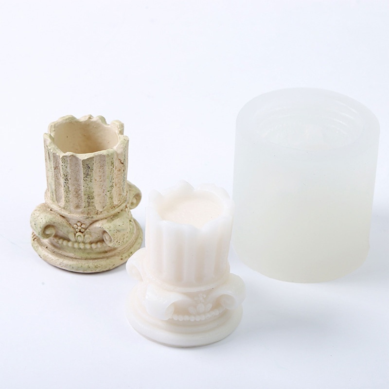 Khuôn Làm Nến Thủ Công Hình Cột Phong Cách La Mã Cổ Điển Siêu Bền Linh Hoạt