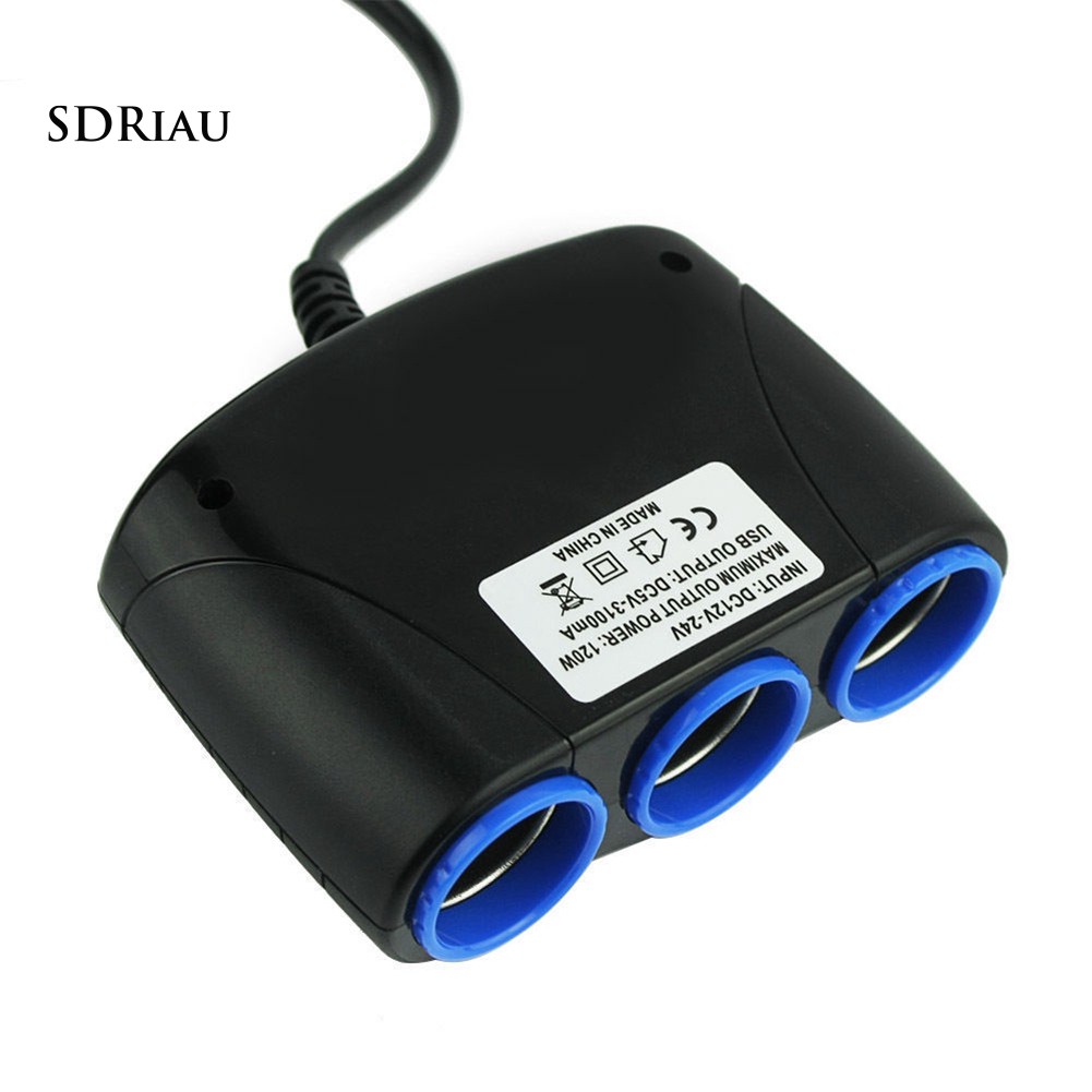 Tẩu sạc ô tô ba chiều 12-24V