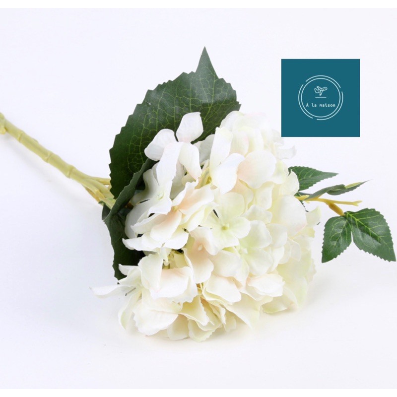 Cành hoa cẩm tú cầu giống thật đến 99%, hoa lụa cao cấp, hoa decor trang trí