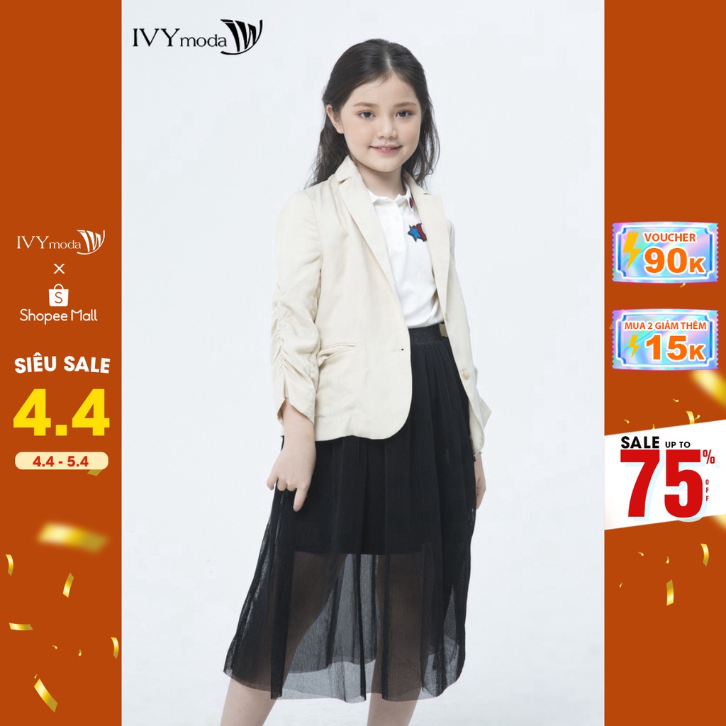 [NHẬP WABRTL5 GIẢM 10% TỐI ĐA 50K ĐH 250K ]Áo vest bé gái IVY moda MS 62G0588