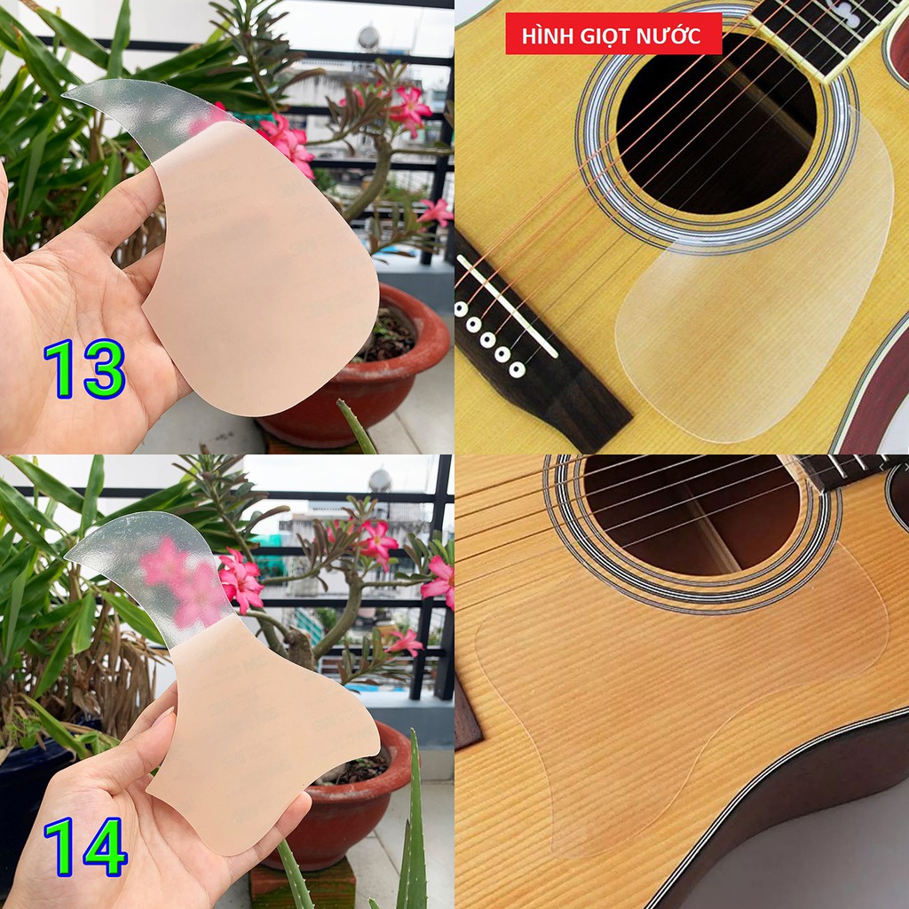 15 MẪU | Miếng dán chống xước thùng đàn Guitar | Trang trí thùng đàn Guitar