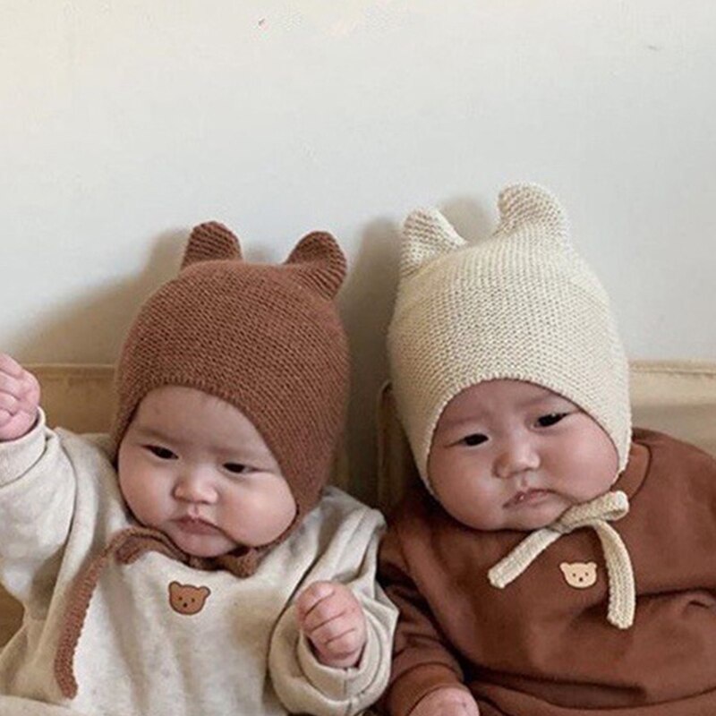 Mũ Beanie Có Tai Dễ Thương Cho Bé Trai Và Bé Gái