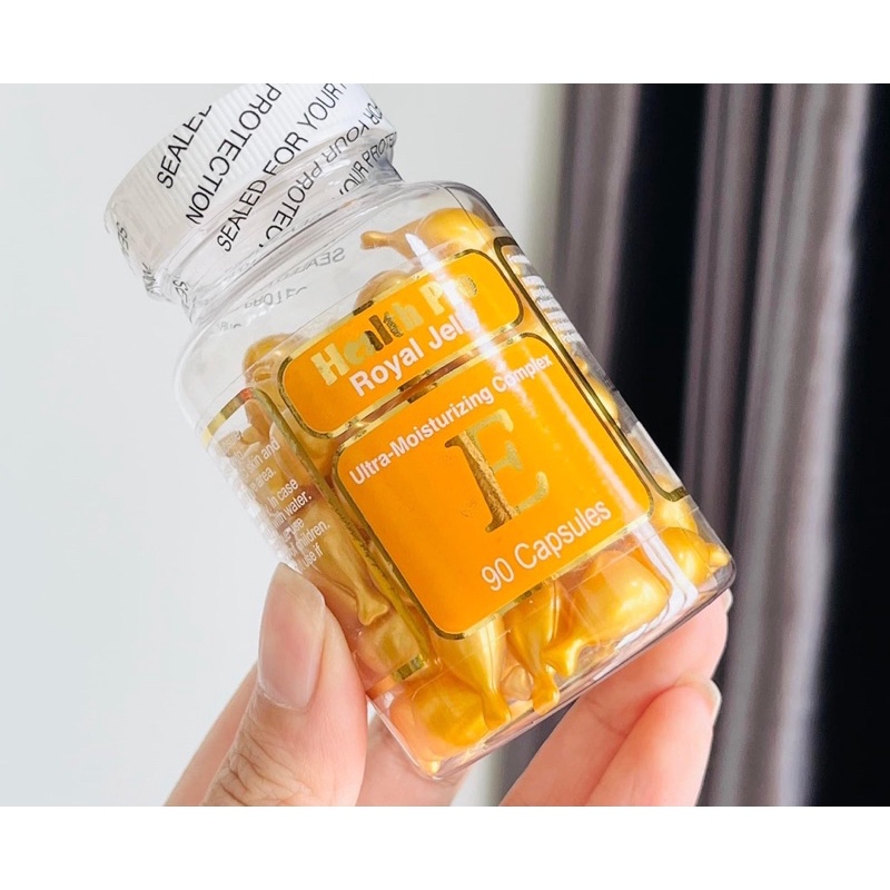 🇺🇸🇺🇸 Viên thoa dưỡng da mặt chiết xuất từ sữa ong chúa và vitamin E Health pro 90 viên