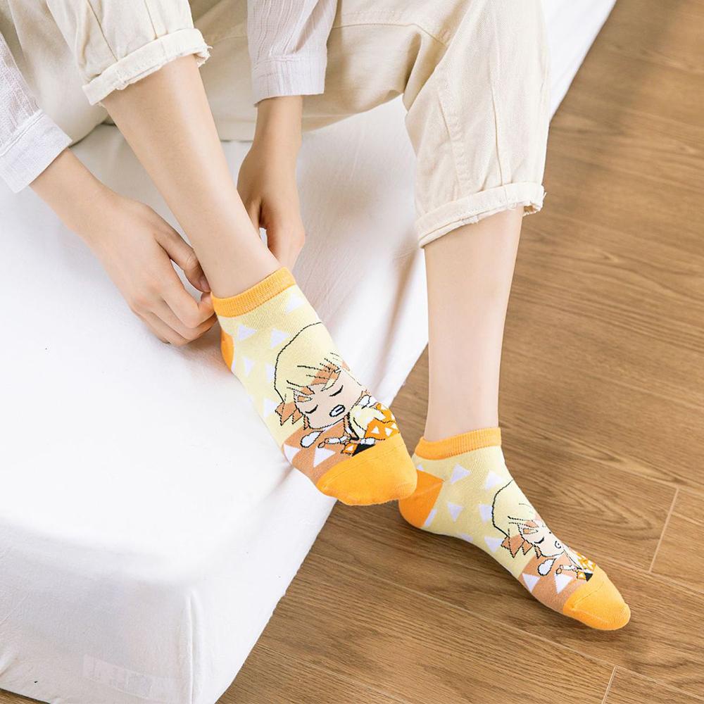 Bộ 5 Đôi Vớ Cotton Họa Tiết Hoạt Hình Demon Slayer Tomioka Giyuu