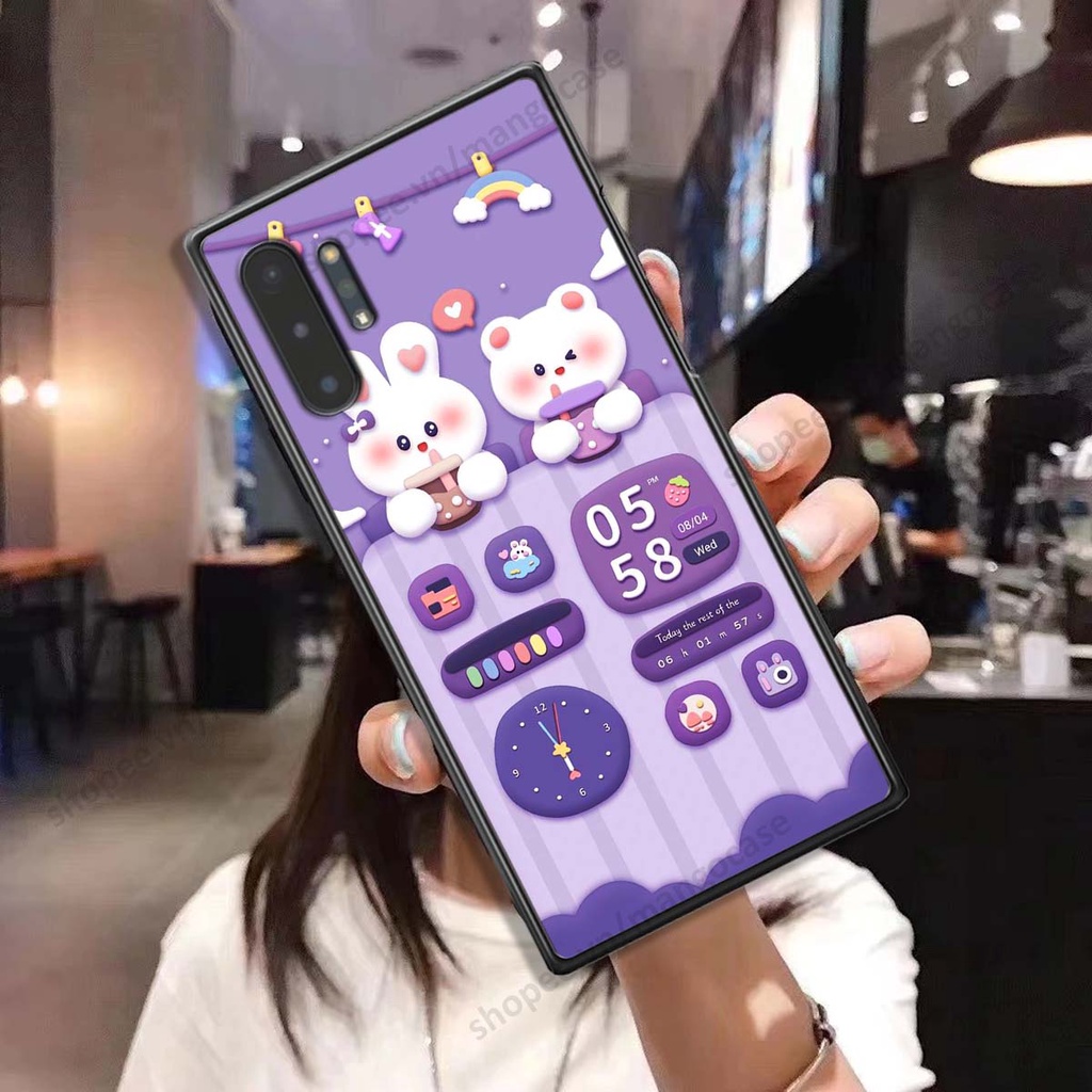 Ốp lưng Samsung Note 10 / Note 10 Plus / Note 10+ hình gấu, thỏ, đồng hồ cute dễ thương