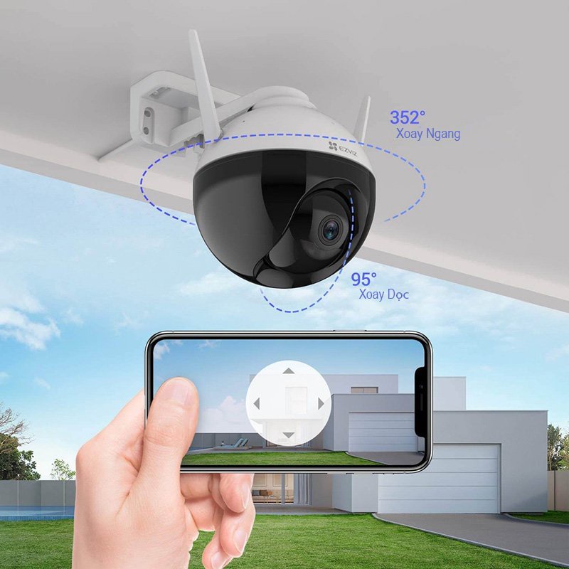 Camera Wifi Ezviz C8C , C8W 1080P 2K FH Ngoài Trời xoay 360, Tích hợp AI , Có Màu Ban Đêm Chính Hãng