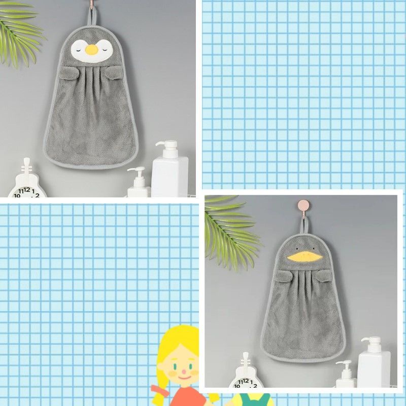 Khăn Lau Tay Treo Tường Hình Chim Cánh Cụt Dễ Thương