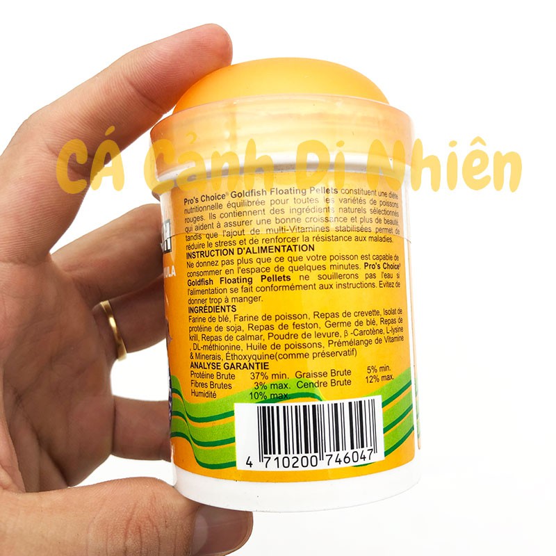 Thức ăn cho cá vàng GOLDFISH Pro'S Choice dạng HẠT lọ CAM 75 Gram