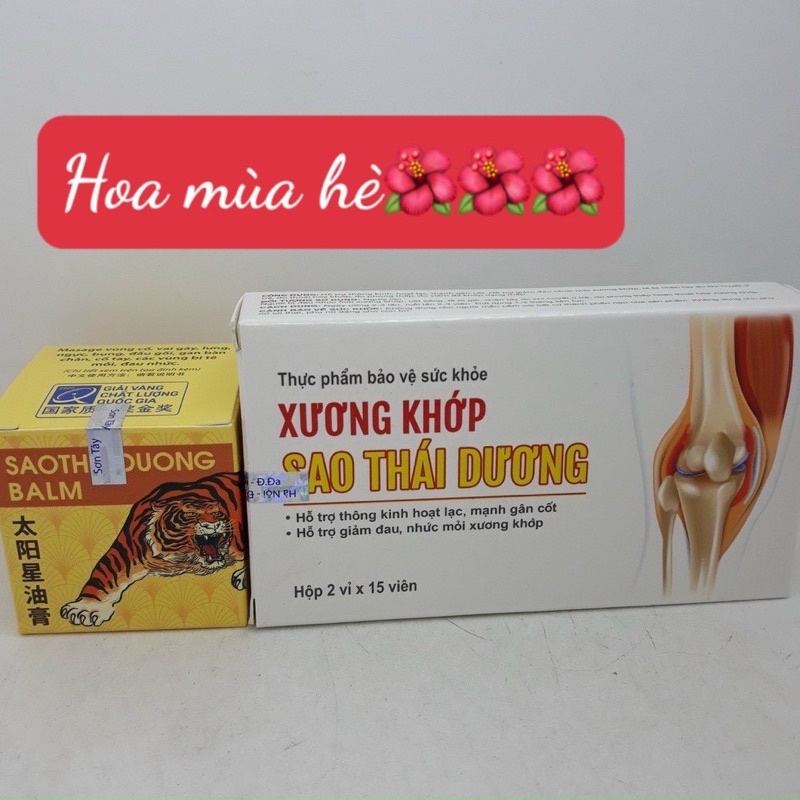 hàng chính hãng viên uống xương khớp và dầu con hổ sao thái dương hỗ trợ giảm nhức mỏi xương khớp