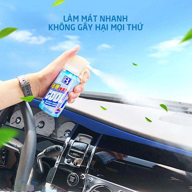 Bình xịt làm lạnh cực nhanh BOTNY COOL instant freeze 180ml,chai xịt làm mát nội thất xe hơi,loại bỏ mùi _B-1898