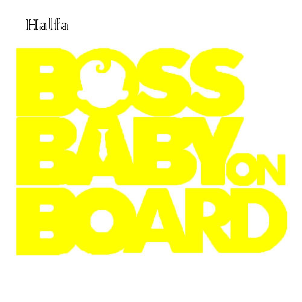 Hl HL HL HL☆Decal DáN PhảN Quang HìNh Chữ Boss Baby On Board