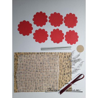 Kit Bó Hoa Hồng Giấy Mỹ Thuật Cam/Tím/Đỏ