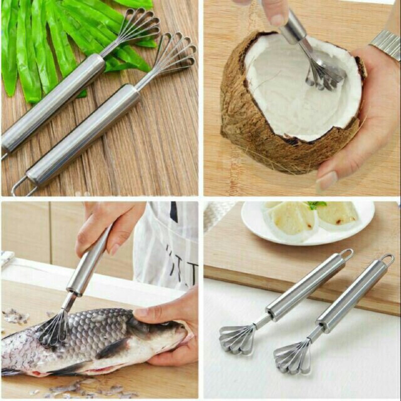Dụng cụ nạo dừa, đánh vẩy cá inox 304 siêu tiện dụng