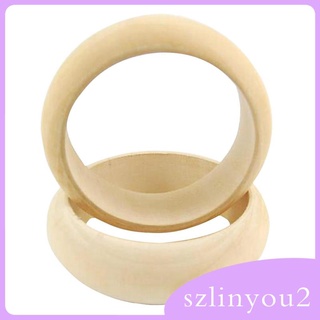 [szlinyou2] vòng tay ngà Vòng đeo tay cọng tròn Set 2 Vòng Tay Gỗ Trơn Chưa Hoàn Thiện Cho Nữ