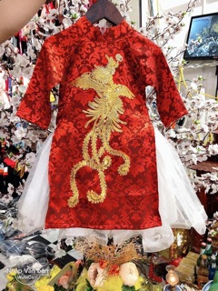 Áo dài gấm rồng bibi