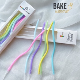 Nến sinh nhật xoắn nhiều màu để trang trí các loại bánh sinh nhật