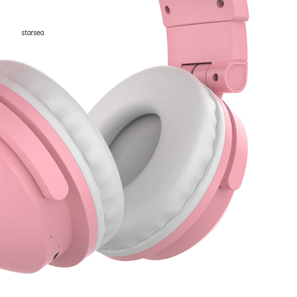 Tai nghe Bluetooth siêu nhẹ thiết kế hình tai mèo đáng yêu tiện dụng
