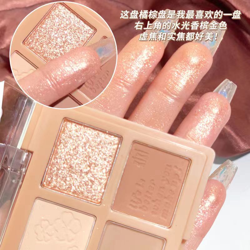 Bảng Phấn Mắt XIXI Camellia 6 Màu Tông Đất / Lì Trang Điểm Chống Nước Lâu Trôi NO.D521