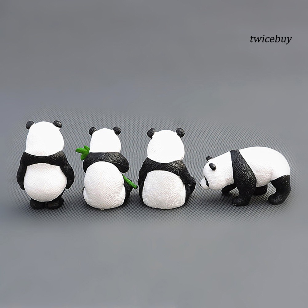 Set 4 Chú Gấu Trúc Mini Trang Trí Đáng Yêu