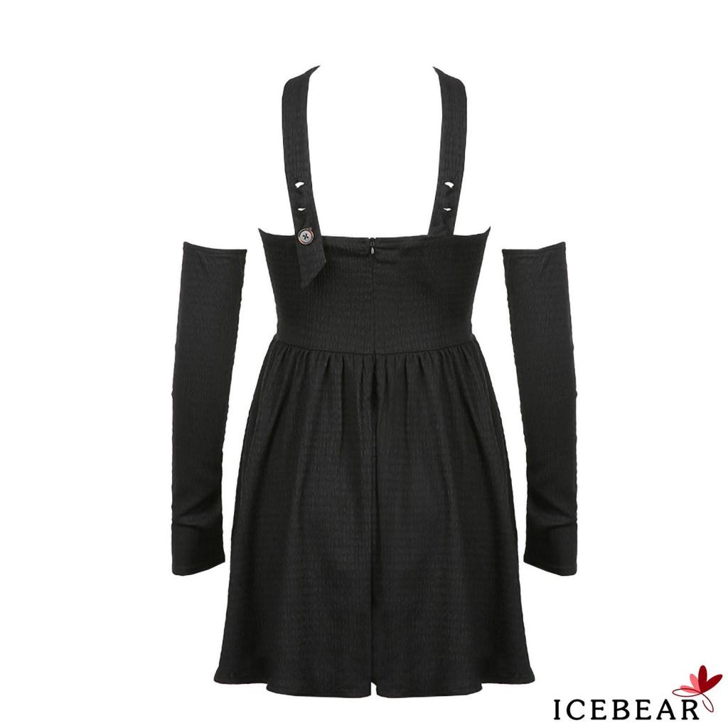 Đầm ngắn hở lưng màu sắc thời trang cho nữ