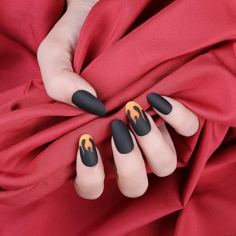 [Hàng mới về] Set 24 móng tay giả đầu tròn tiện lợi