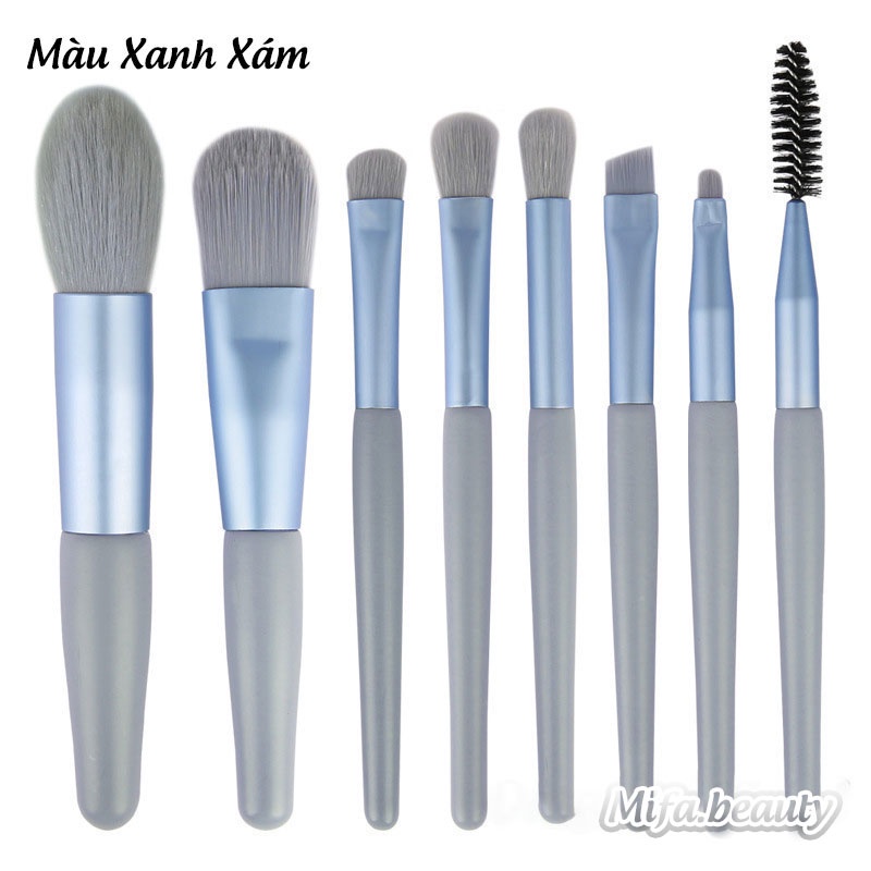 Bộ Cọ Trang Điểm Tám Cây Trong Túi Zip Siêu Cute Hàng Nội Địa Trung