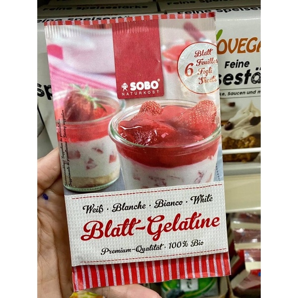 Gelatine hữu cơ dùng làm rau câu, pudding, kẹo dẻo cho bé (dạng lá/ bột)
