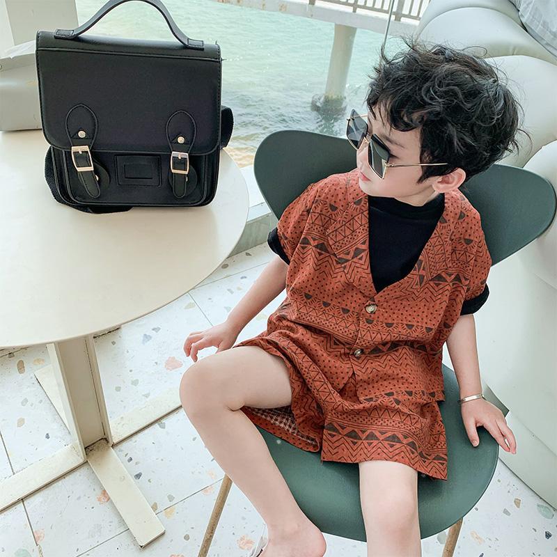 Set Đồ Bộ Ngắn Tay Phong Cách Hàn Quốc Dành Cho Bé Trai