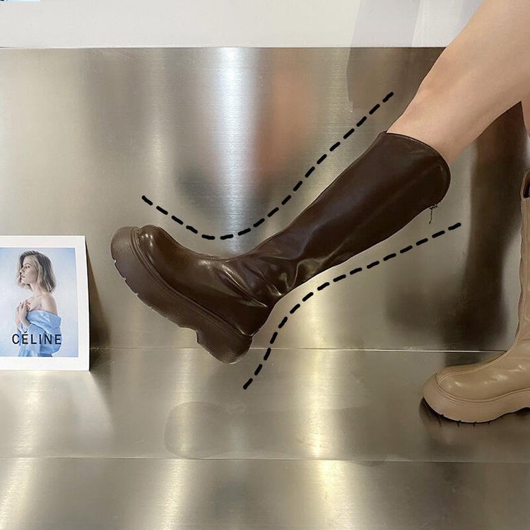 Giày bốt Martin cao gót mũi tròn phối khóa kéo thời trang cho nữ | BigBuy360 - bigbuy360.vn