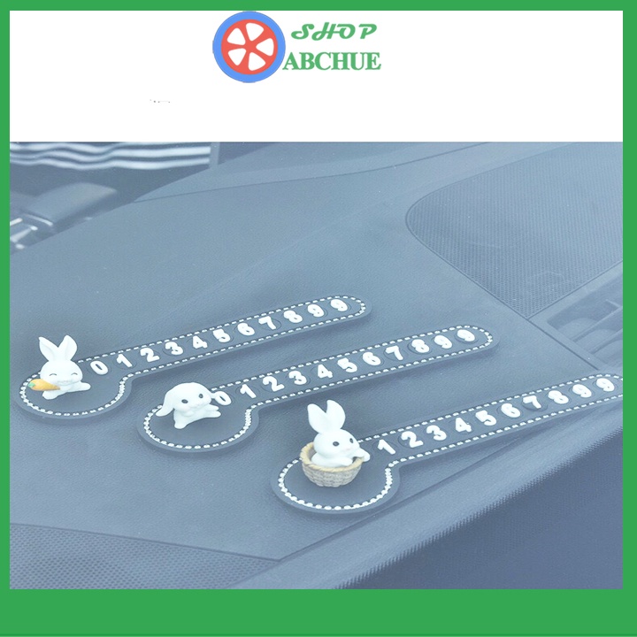 Bảng số điện thoại để Taplo  khi dừng đỗ xe hình chú thỏ và giỏ cà rốt